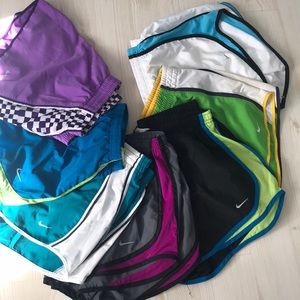Unit of 7 pairs Nike women’s athletic shorts.